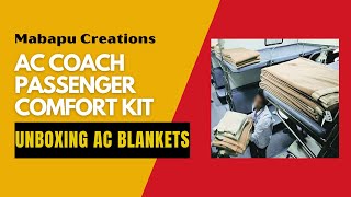 Indian Railways AC Coach Passenger Comfort Kit: Unboxing AC Blankets, Pillows, and Chader screenshot 4