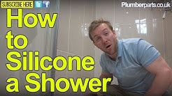 HOW TO SILICONE A SHOWER TRAY - REPAIR SEALANT - Plumbing Tips 