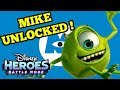 Mike unlocked     disney heroes battle mode