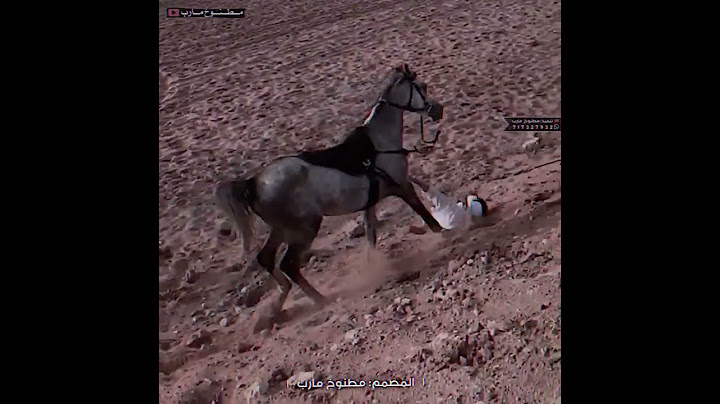طاح من فوق الخيل 😱 عزتي له 💔 #خيل #حصان #خيال