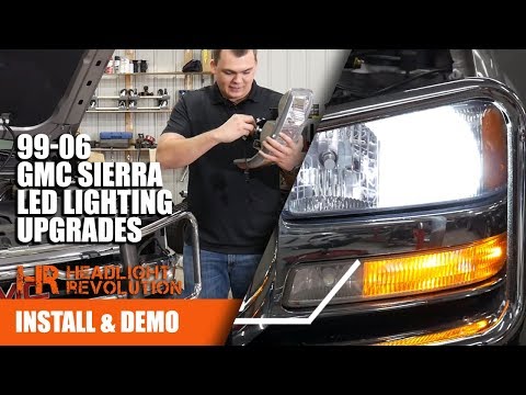 1999-2006 GMC Sierra LED Lighting Upgrades: LED Headlight Bulbs, GTR Lighting DRL And Blinkers