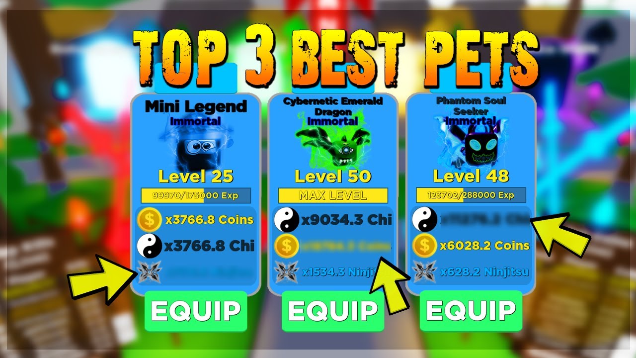 Top 3 Best Pets And How To Use Them In Ninja Legends Roblox Youtube - ninja legends pets roblox