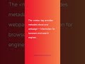 What Does the meta Tag Do in HTML? | HTML Interview Question #html #coding #webdevelopment #metatags