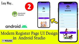 Register Page UI Design in Android Studio - Part 02 | Mouse Studio