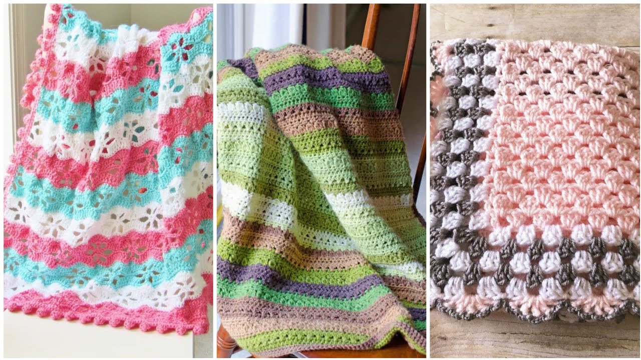 very creative and trendy crochet baby blanket pattern YouTube
