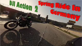 DJI Action 2 on KTM 890 Duke R 🏍️|🌞 Joyride with Carpenter Brut 🎵 | Spring in Germany | 4K cinematic