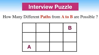 Paths In Rectangular Grid || Logical Interview Riddles || Logical Interview Puzzles screenshot 3