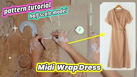 ✂️ Making A Midi Wrap Dress Pattern × Wrap Dress Pattern Drafting × Sewing Tutorial