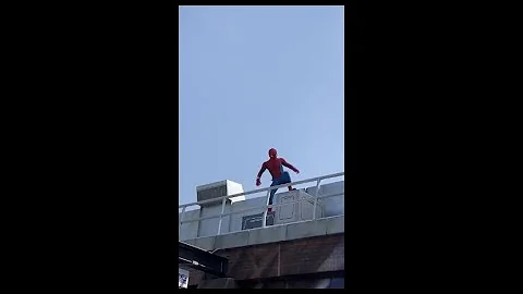 New Footage of the Spider-Man Stuntronic At Avengers Campus