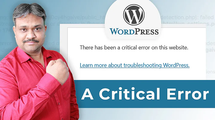 There has been a critical error on your website troubleshooting problem fix 2024