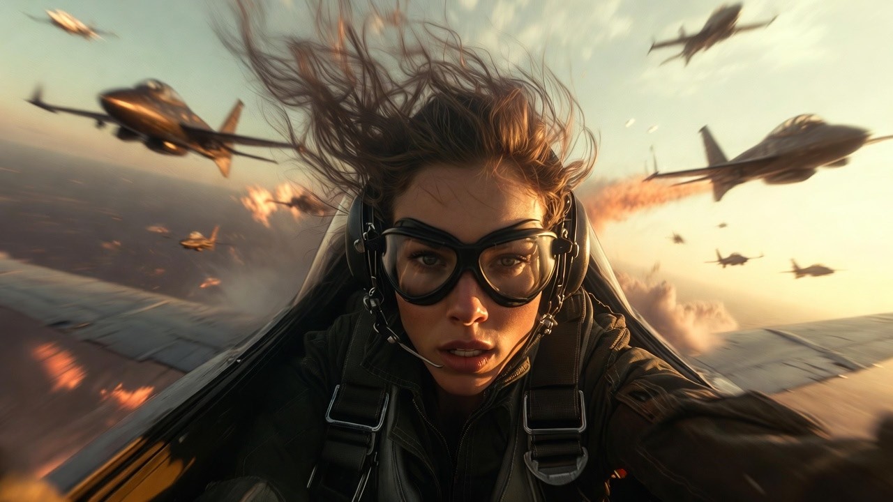 Sie hatten keine Ahnung, wie gut sie fliegen konnte – bis das Geschwader angegriffen wurde und sie