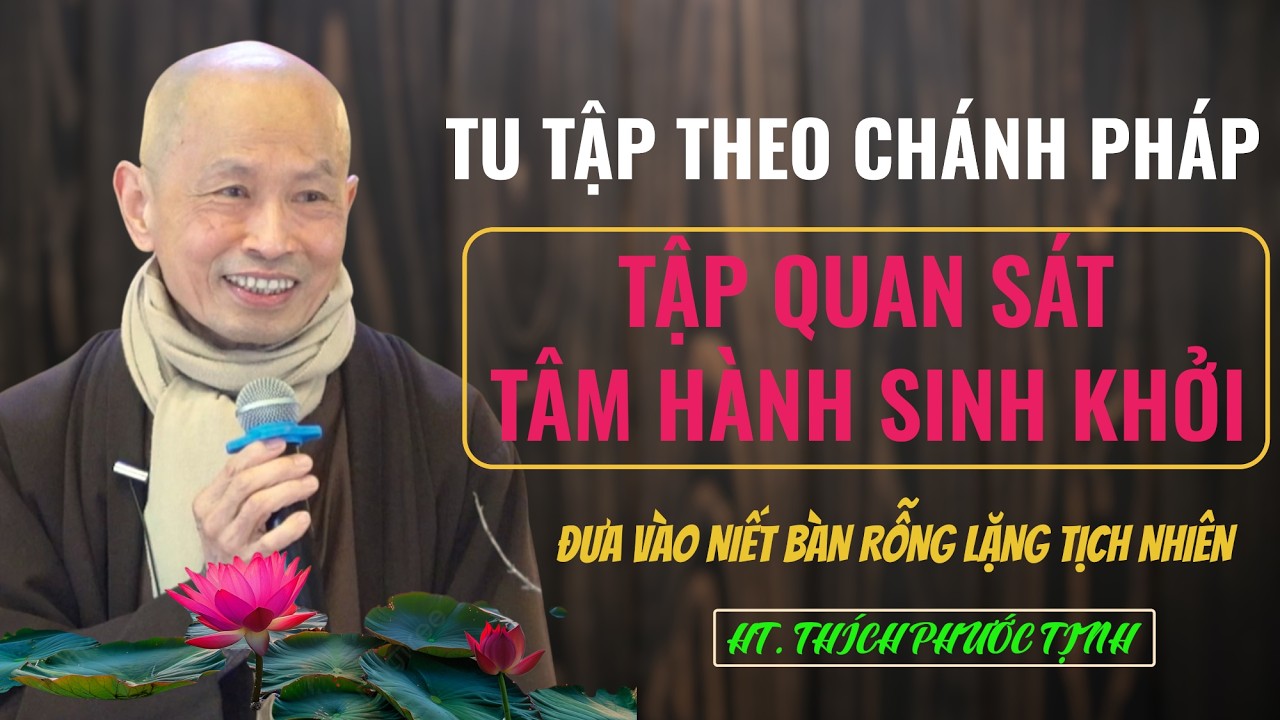 TU TẬP THEO CHÁNH PHÁP THÌ KHÔNG GÌ NGOÀI QUAN SÁT TÂM HÌNH SINH KHỞI ĐƯA VÀO NIẾT BÀN