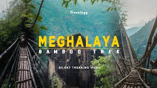 MEGHALAYA | BAMBOO TREK | THE SCARIEST TREK OF INDIA | NORTHEAST INDIA | SILENT TREKKING VIDEO screenshot 5