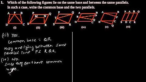 CBSE Class-9 Maths NCERT solution - Areas of Parallelograms and Triangles - Exercise 9.1 - Problem 1