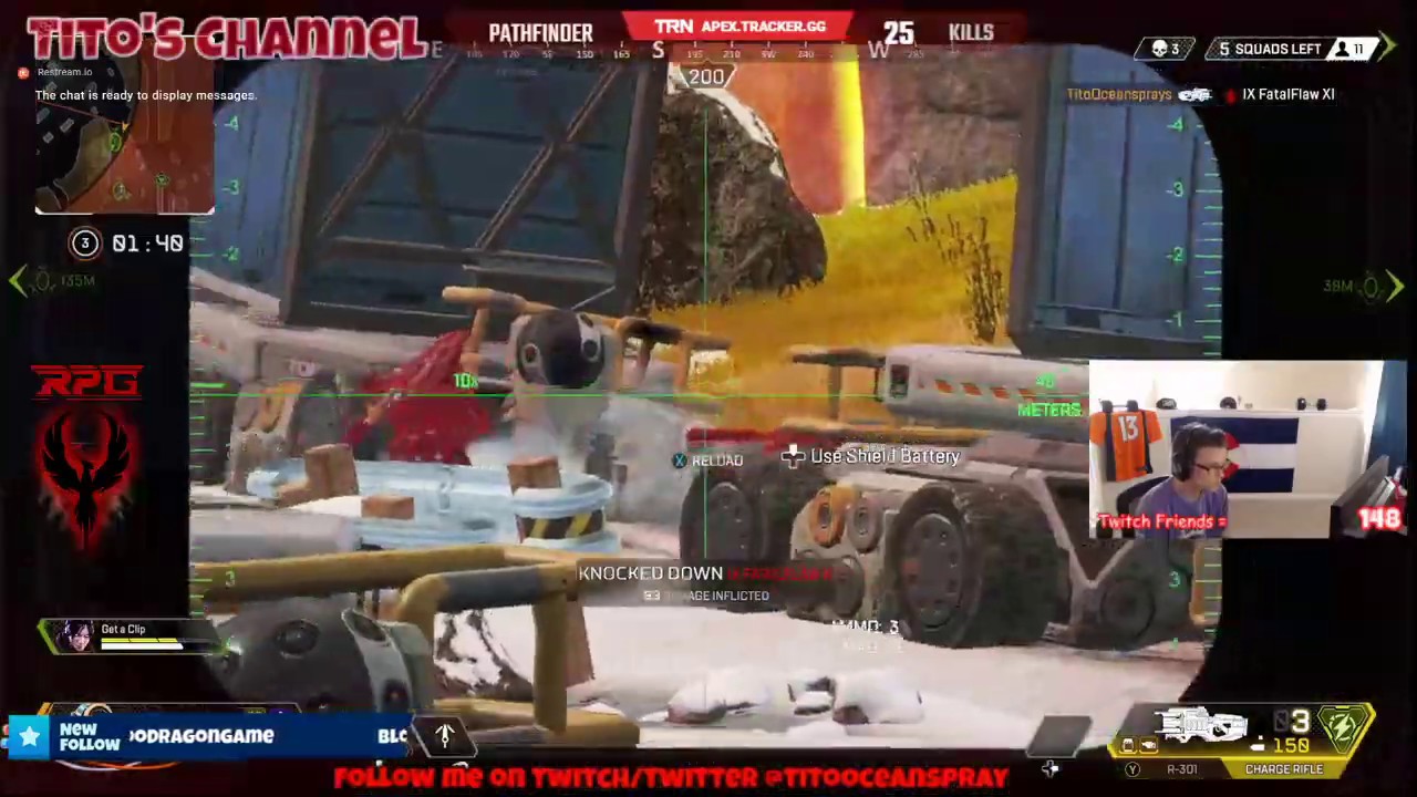 Apex Legends - Golden charge rifle squad wipe!! 🤩