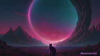 Moonlit Purrtal - Synthwave Music | 10 Min Cosmic Electronic Journey
