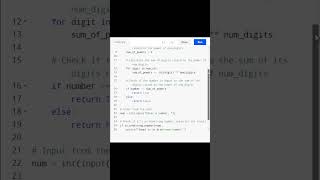 Python Interview Question: Check Armstrong Number - Code and Output | Shorts |codewithbv @codewithbv