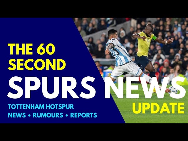 THE 60 SECOND SPURS NEWS UPDATE: Juve Interested in Tottenham