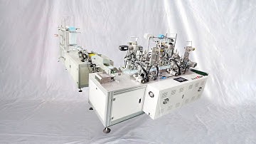 fully automatic 1+1 type face masks making inner ear loop welding machine integrated with flow wrap