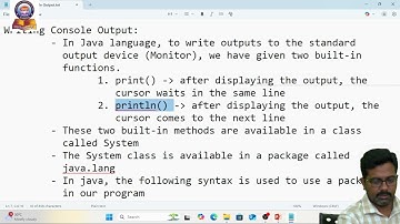 9. Java Writing Console Output (Part-1)