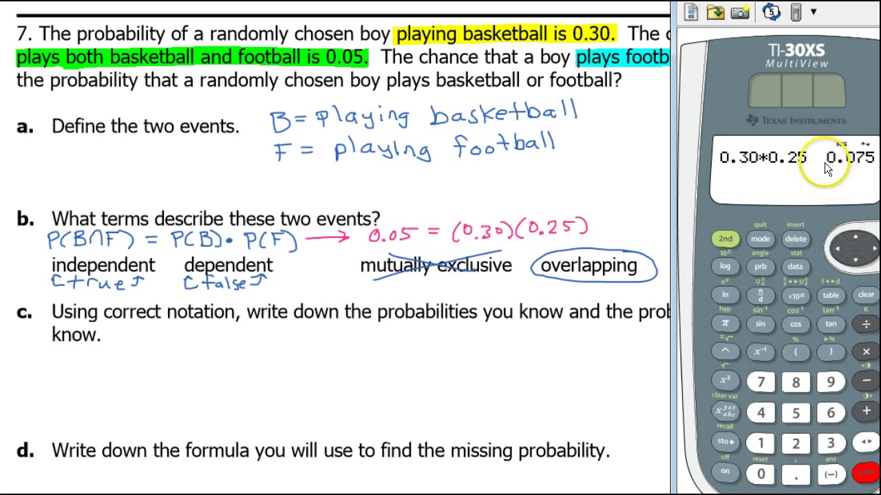 solving probability word problems