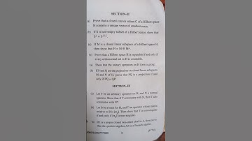 Functional Analysis Latest Question Paper #shorts #youtubeshorts #maths #education #study