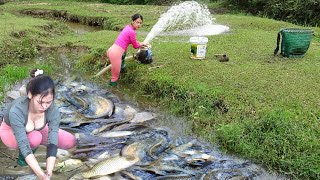 Fishing: Fishing Techniques, Catching Fish With Pump, Catching a lot of fish in the wild lake