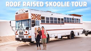 Couple Built a Gorgeous RoofRaised Bus Home For Their Family of 3