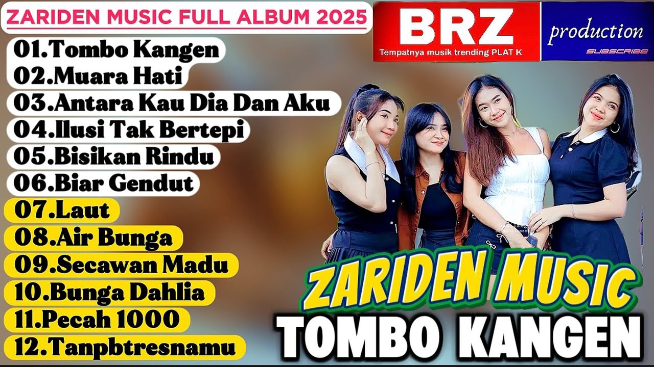 TOMBO KANGEN DINDA TERATU - ZARIDEN MUSIC FULL ALBUM TERBARU