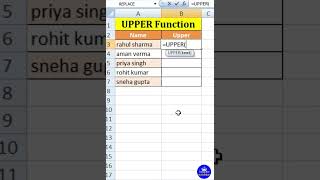 :🚀 Excel UPPER Function in Hindi | Text ko CAPITAL Letters me Kaise Badle? #Shorts