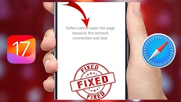 how to fix safari cannot open the page because the network connection was lost|iOS17|2024