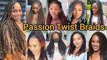 Natural Twist Braid Hairstyles 2025 | Flat Twist Braids Black Women| Passion Twist |Spring Bob Twist