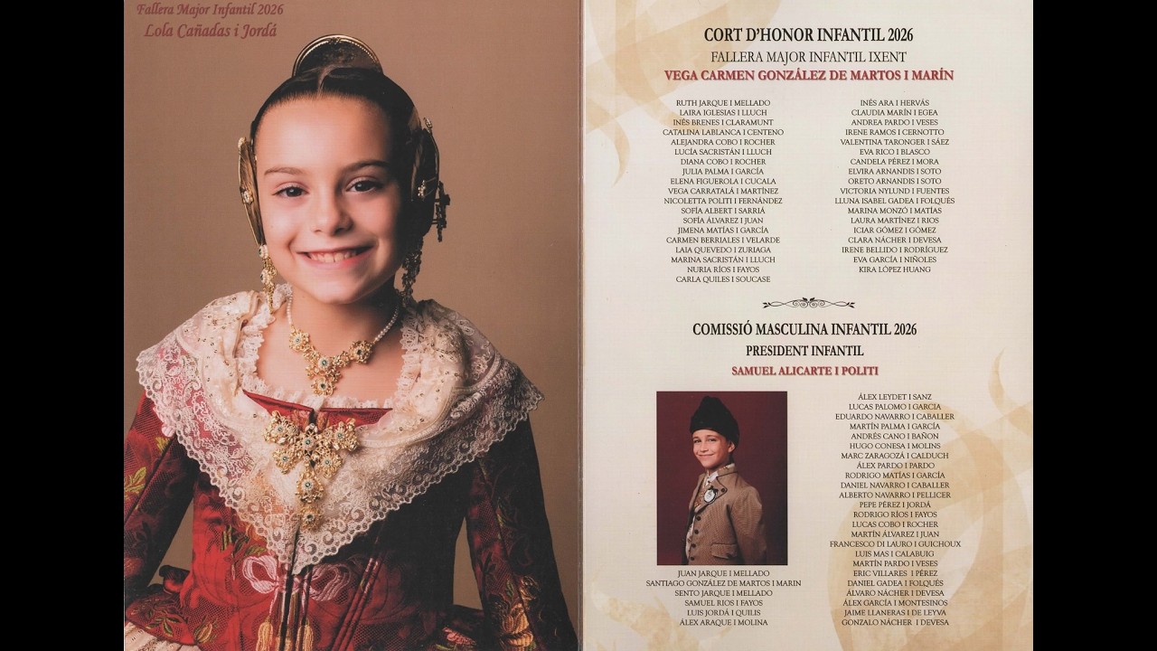 Exaltación Fallera Mayor Infantil 2026 - Falla San Vicente - P. Azzati