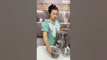 Bộ 5 thố inox 304 không quai có nắp cao cấp