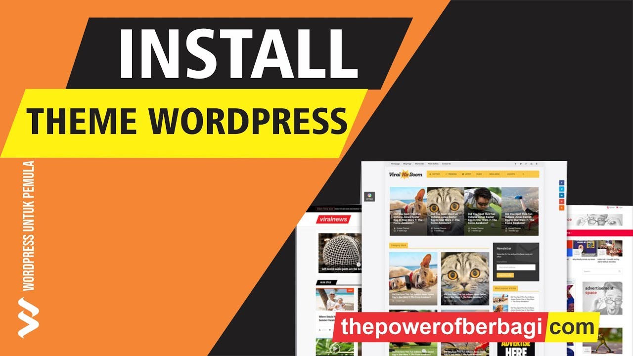 cara install theme wordpress di localhost - YouTube
