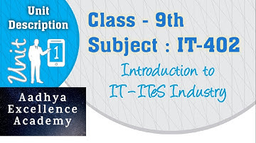 9th IT 402 chap 1 Introduction to IT  ITeS Industry INFORMATION TECHNOLOY,  Dome Data Entry Operator