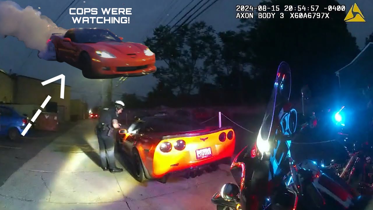 Corvette ZR1 Does BURNOUT in Front of COPS! Not Clickbait… Almost Arrested