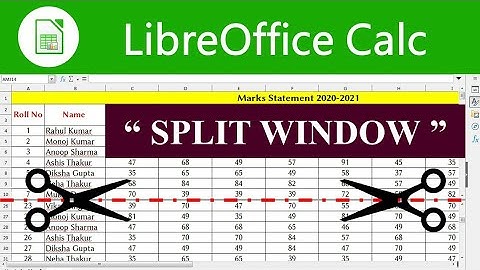 Calc Tutorial - Using the Split Option to See Your Data || Splitting Sheet in LibreofficeCalc