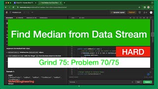 #70 Find Median from Data Stream Problem | Leetcode - Java | Grind 75: Coding Series