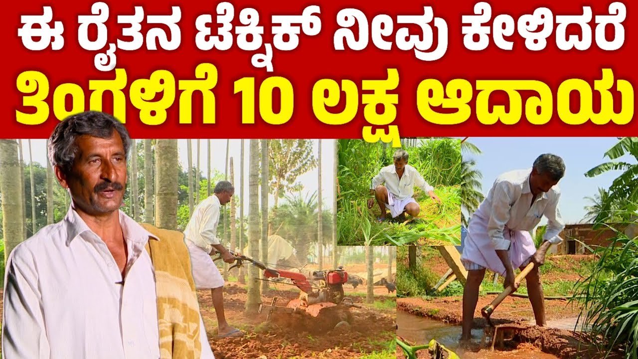 ಈ ರೈತನ ಟೆಕ್ನಿಕ್ ನೀವು ಕೇಳಿದರೆ ತಿಂಗಳಿಗೆ 10 ಲಕ್ಷ ದುಡೀತೀರಾ | success story
