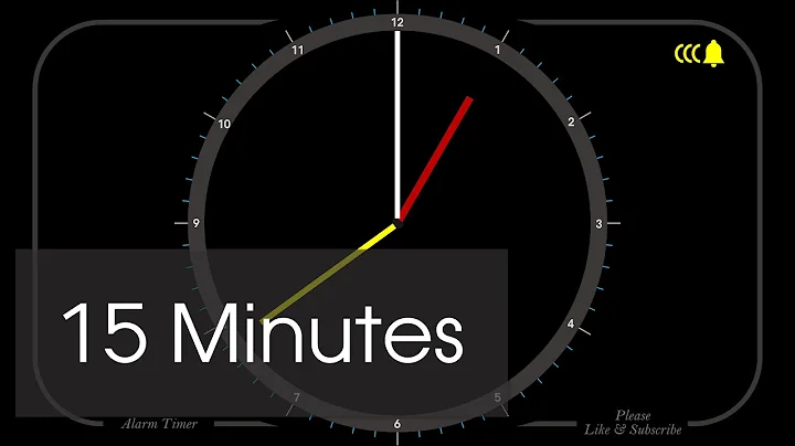 15 Minutes - Analog Clock Timer & Alarm - 1080p - Countdown