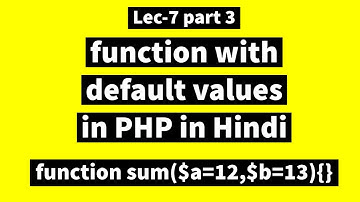 Lec-7 part3:function with default values in Hindi