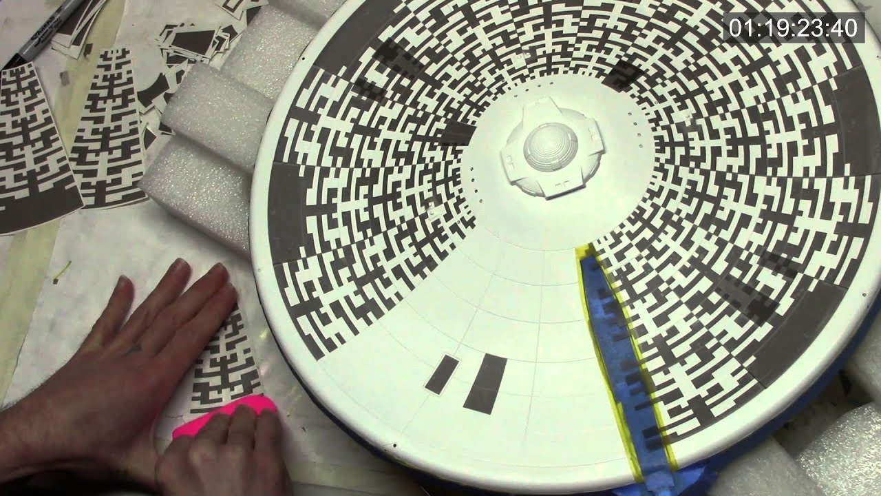 1/350 Enterprise Refit 5 Color Painting Raw Footage Pt.4 Lower Saucer