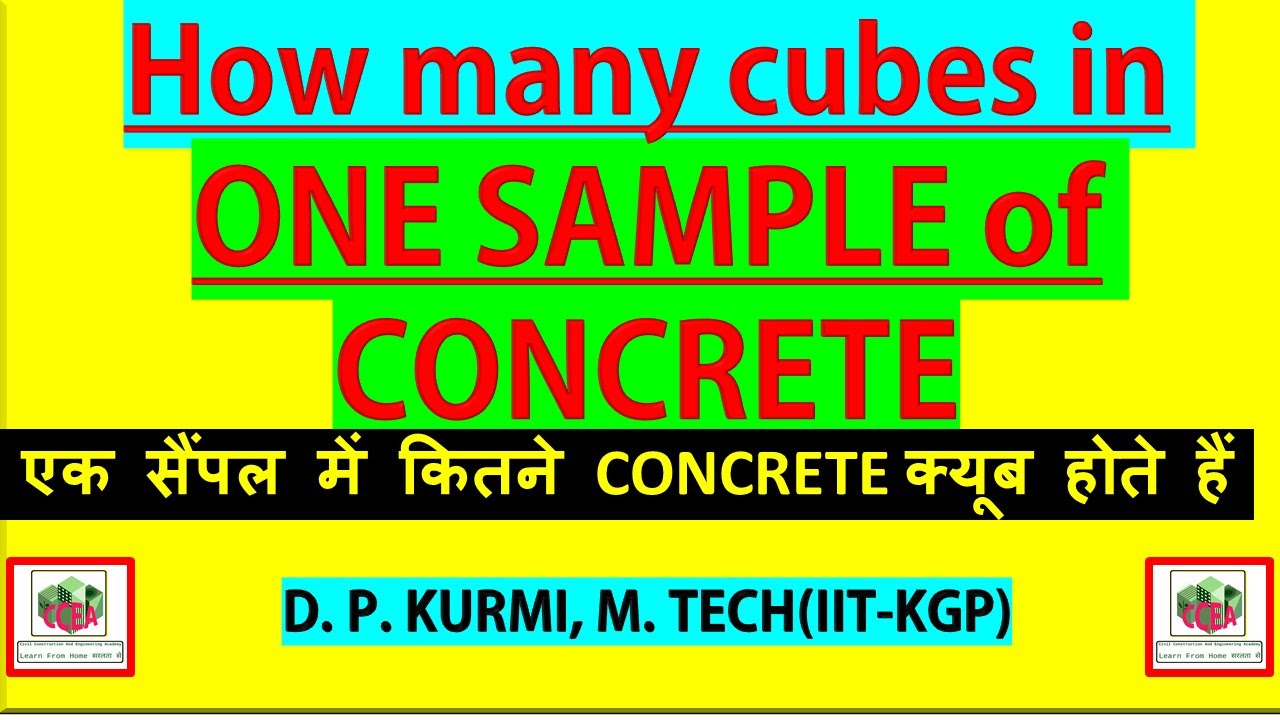 Sampling of Concrete Cubes ! Number of cubes in one Sample -127