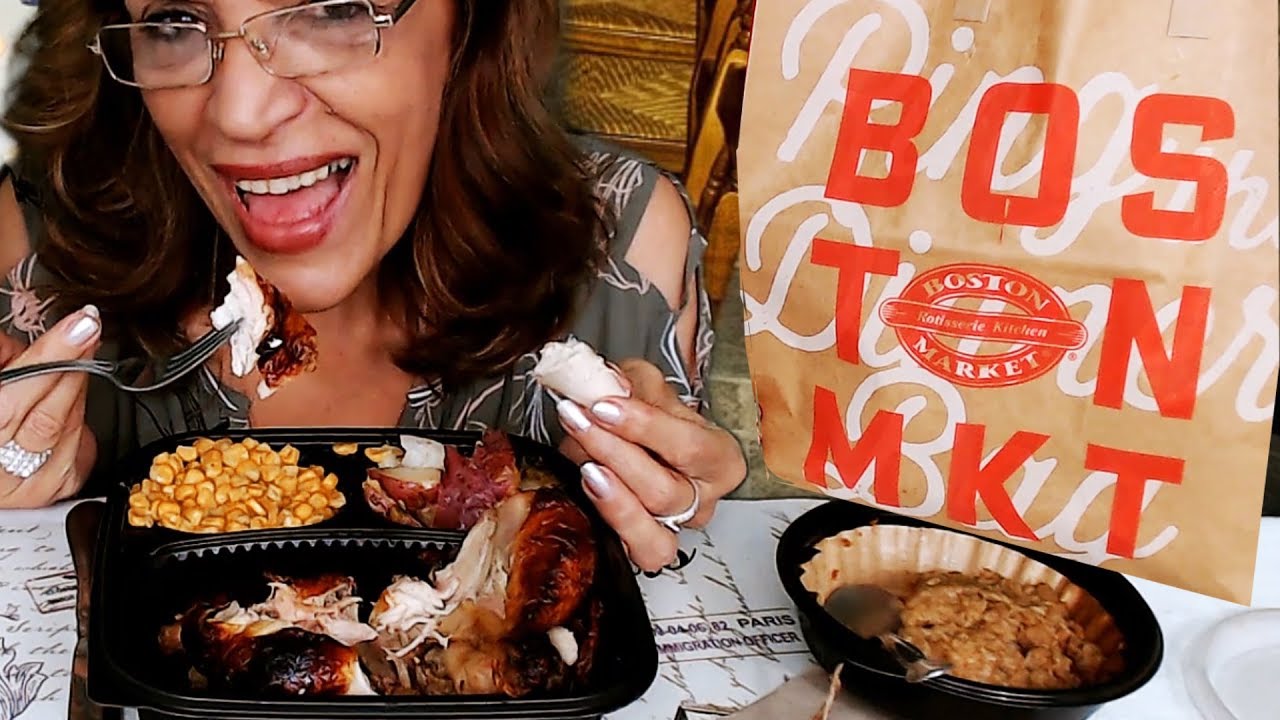 ASMR BOSTON MARKET🐔MUKBANG/ EATING SOUNDS