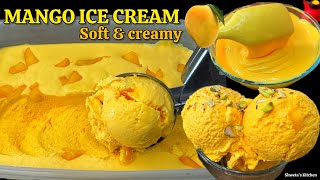 मैंगो आइसक्रीम घर पर | Soft & Creamy Mango Ice Cream at home | How to make Mango Ice Cream