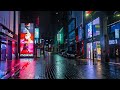 4kr 2am seoul night walk  myeongdong and euljiro alley umbrella rain sounds asmr