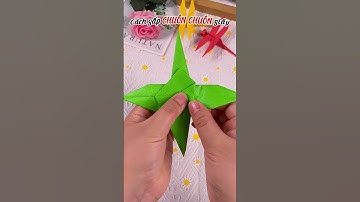 Hướng dẫn làm CHUỒN CHUỒN bằng giấy (Dragonfly) || Origami gấp giấy thủ công
