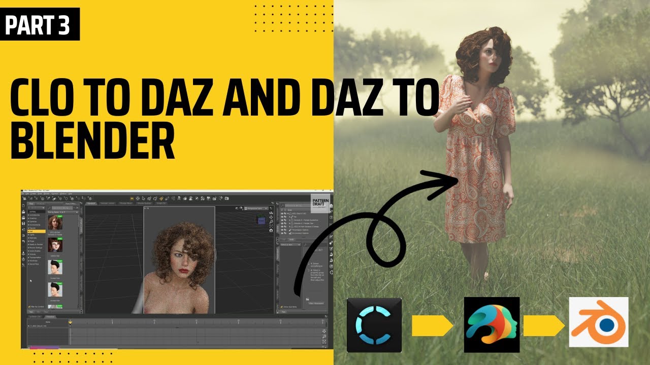 CLO 3D to DAZ and DAZ to Blender | Part 3 - YouTube