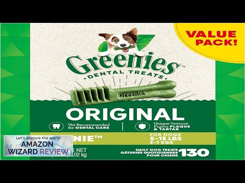 Greenies Original Teenie Natural Dental Care Dog Treats 36 oz. Pack (130 Review
